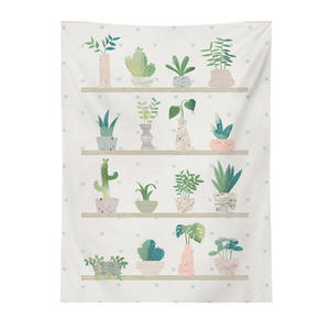 Decoración de Fondo Bohemia para Alojamiento y Desayuno, <span class=keywords><strong>Tapiz</strong></span> con Arte Nórdico, Bloques Geométricos, Patrón de Girasol y <span class=keywords><strong>Cactus</strong></span>, Impresión de Letras - Product Image 6