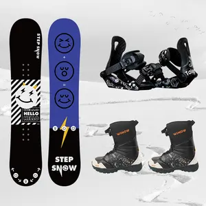 Snowboardset Voor Kinderen Snowboard + Bindingen + Laarzen Met Stalen Draden