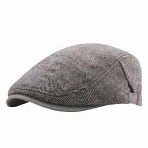 Nouveau Béret Classique Rayé à Chevrons avec Doublure Polaire – Chapeau d'Hiver Chaud et Tendance - Product Image 6
