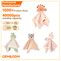 Nouvel Arrivage OEM Doudou de Sécurité pour Bébé, Couverture Réconfortante en Peluche Douce, Tête d'Animal en Peluche, Jouet de Sommeil pour Berceau de Nouveau-né