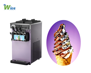 Wice tự động 5L * 2 Phễu sữa chua đông lạnh Máy làm kem 2 + 1 hương vị thép không gỉ Nhà sản xuất thương mại với giá nhà máy - Product Image 1