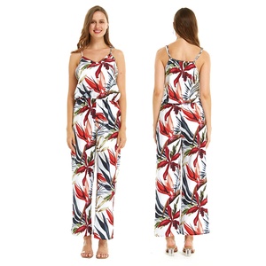 Matchable coppia hawaiana Luau camicia da <span class=keywords><strong>uomo</strong></span> e scollo a V da donna un pezzo Casual Plus Size tuta con tasche in giardino all'alba - Product Image 2