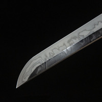 Épée de samouraï japonaise Longquan de 103 cm, forgée à la main en une seule pièce, lame T10 brûlée à l'argile, double dragon, cadeau haut de gamme