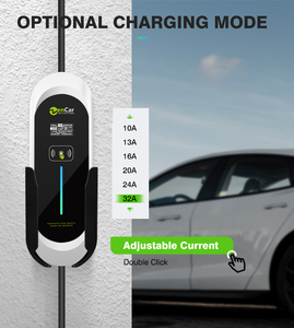 Pengisi daya portabel Model E, EVSE 16A 32A 3.6KW 7KW 11KW 22KW tipe 2 GB/T tipe 1 NACS Level 2 pengisi daya mobil 6A sampai 32A - Product Image 2