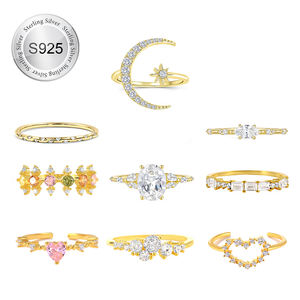 Nhẫn khuyên tai bạc 925 Sterling Toposh Clear CZ dành cho nữ - Product Image 4