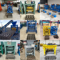 Machine mobile de fabrication de blocs creux 2-45 pour la construction africaine, machine à briques en ciment pour l'industrie du bâtiment