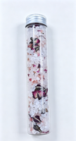 Sel de bain au magnésium Brineblum, sel d'Epsom aromathérapeutique avec des bourgeons de lavande et de rose séchés pour la relaxation à domicile
