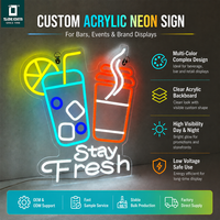 Enseigne néon RGB télécommandée pour décorations d'événements promotionnels et de fêtes