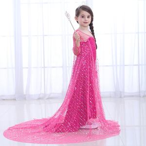 Robe bleue de princesse <span class=keywords><strong>Elsa</strong></span> pour fille, costume de princesse <span class=keywords><strong>Elsa</strong></span>, fête d'anniversaire, Noël, déguisement de <span class=keywords><strong>luxe</strong></span> à paillettes, costume de fête pour fille - Product Image 5
