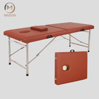 Table de massage pliable professionnelle portable moderne confortable pour la thérapie corporelle et la beauté du visage, éponge haute densité, acier inoxydable