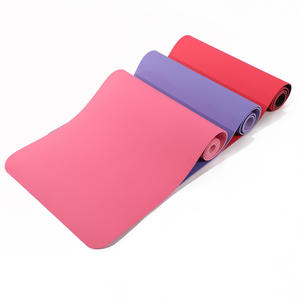 Tapis de yoga TPE bicolore épaissi 6 mm antidérapant pour femmes, tapis de fitness élargi insonorisé, corde <span class=keywords><strong>à</strong></span> sauter, tapis de danse <span class=keywords><strong>à</strong></span> domicile, haute élasticité - Product Image 2