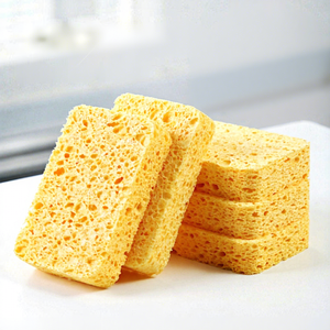 Esponja de Pulpa de Madera Natural Rectangular para Lavar Platos, Ollas y Sartenes, Descontaminación, Antiadherente, Uso en la Cocina, Origen Zhejiang - Product Image 1
