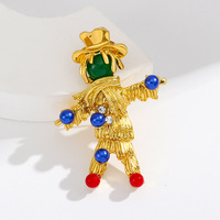 Broche Corsage Vintage Haut de Gamme XILIANGFEIZI pour Femme, Nouveau Style 2025, Accessoire de Mariage de Luxe Style Magazine Effet Épouvantail