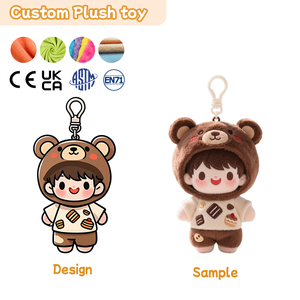 Peluche giocattolo di peluche personalizzato con borsa portachiavi in peluche personalizzato - Product Image 2