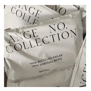 Sacs d'enveloppe blancs écologiques personnalisés en poly biodégradables et compostables pour l'expédition de sacs postaux en plastique - Product Image 1
