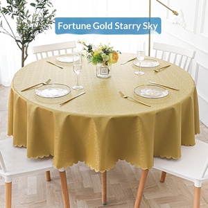 Nappe de table ronde nordique en PVC épais imperméable et anti-taches, sans lavage, pour hôtel et banquet, vente en gros d'usine - Product Image 3