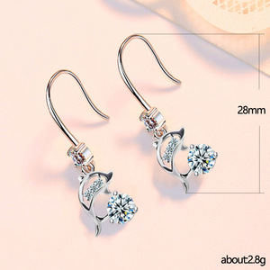Orecchini Pendenti Lunghi a Forma di Delfino per Donne, Eleganti Gioielli con Animali - Product Image 4