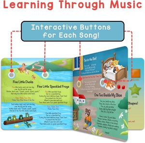 28 livres musicaux de comptage préférés <span class=keywords><strong>pour</strong></span> les tout-petits, 28 livres musicaux à boutons - Product Image 3
