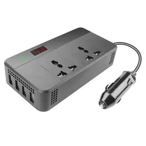 American Plug DC12V to110V/220V 200W Car Voltage Inverter Power Charger With QC3.0 USB Charger For Laptop Car refrigerator
