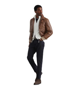 Maglione in <span class=keywords><strong>cotone</strong></span> con Zip stile maturo con Cardigan da uomo a maniche lunghe personalizzato bianco puro per la stagione primaverile - Product Image 5