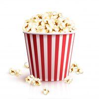 Seau à pop-corn d'attaque en plastique, 50 pièces, en papier jetable, 32oz, 36oz, papier de qualité alimentaire, 50000 pièces