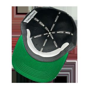 หมวก Snapback ธรรมดาสีดำหมวกแก็ปแบบปักโลโก้ได้ตามต้องการ - Product Image 6
