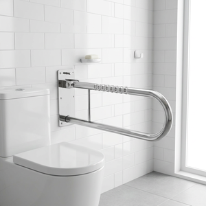 Barre d'appui pliable en acier inoxydable poli de qualité supérieure, main courante murale de sécurité pour une durabilité accrue - Product Image 1