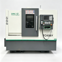 Tour à lit incliné CNC TCK56Y-1000 de haute qualité et robuste, à commande GSK, pour le travail des métaux, avec conception horizontale à lit incliné