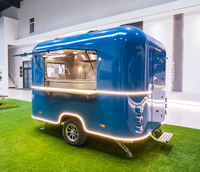 Remorque de bar mobile en acier inoxydable, chariot à café, chariot à desserts, foodtruck, chariot à bière, chariot à boissons, camion de restauration rapide entièrement équipé CE DOT Neuf