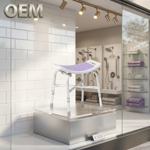 Tabouret de douche pour petites salles de bain, prix direct usine, MOQ 100 pièces, emballage personnalisé, personnalisation à Taïwan - Product Image 1