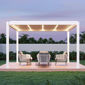 Techo Retráctil Decorativo para Patio Exterior, Solárium de Vidrio, Bioclimático, Impermeable, Motorizado, con Persianas de Aluminio - Product Image 3