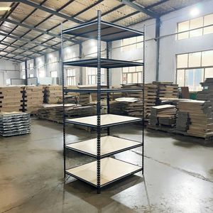 יצרן סין 6 שורות מחסן מדף אור חובה bolted זווית מודפסת מדף יחידת מתכת אחסון מדפים וצריפים - Product Image 1