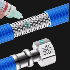 Tubo Corrugado de Acero Inoxidable 304, Manguera de Entrada de Agua de 4 Puntos para Uso Doméstico de Agua Fría y Caliente, Sección Redonda Soldada - Product Image 2