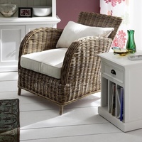 Fauteuil d'appoint en rotin Kelly Coastal de haute qualité pour l'intérieur et l'extérieur, meubles de maison en provenance de Cirebon, Indonésie, en provenance de Java occidental