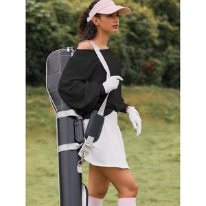 Fisoew Sweat-shirt à épaules dénudées pour femme, coupe ample, manches longues, décontracté, pour l'automne, noir - Product Image 3