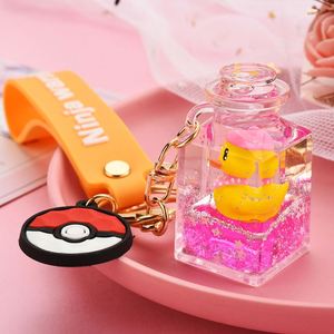 Creative Fashion <b>Square</b> Keychains Liquid Floatation Keyring Trend Car <b>Key</b> Pendant Cute Bag Keyfob Ornament - Product Image 3