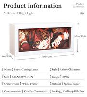 Anime Paper Cut Shadow Box Encadré Creative Diy 3D Papercraft Night Lighting Movie Character Anime Light Box For Decor And Gift