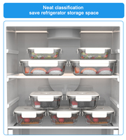 Conteneur alimentaire en verre sous vide authentique et économique - Couvercle en PP durable, disque de mémoire de temps, avec pompe à vide pour usage domestique