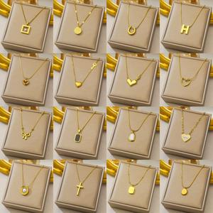 מתכת טיטניום פלדה טיטניום 18k צלב זהב 18 קראט תליון שרשרת לב נשים שרשרת לב - Product Image 1