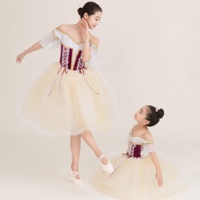 Spectacle de noël robe de danse violet velours classique Ballet danse porter scène Performance fête princesse Costume lyrique