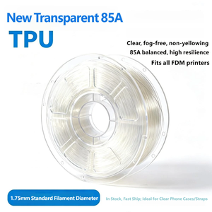 Filamento de TPU Flexible y Colorido de Alta Transparencia 85A para Impresión 3D, 1 kg, para Suelas de Zapatos y Carcasas de Teléfono, Sin Obstrucciones, Sin Enredos - Product Image 4