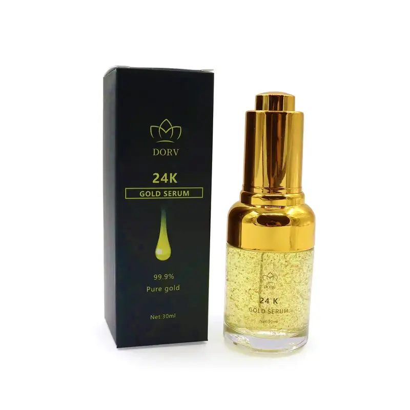 Cura della pelle Anti Aging Organic Skin Firminng Essence Private Label Anti-rughe Whitening Pure 24k Gold Face Serum