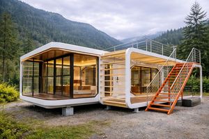 Pequeña Villa de Lujo en Contenedor de Vidrio: Casa Prefabricada Modular Tipo Cabaña Apple y Moderna Unidad de Vivienda de Vidrio - Product Image 6