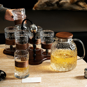Vente en gros de théières créatives haut de gamme pour la maison, bouilloires à eau froide et ensemble de tasses à eau en verre résistant à la chaleur - Product Image 6