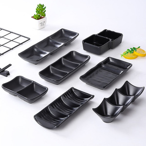 Melamine Hot <b>Pot</b> Tableware <b>Dipping</b> Sauce Dishes Two Three Compartment Snack Plates Party Use - Product Image 3