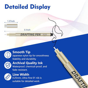 古埃林针管笔套装艺术动画手绘素描笔防水PP材质不可擦模型AW.1993 - Product Image 3