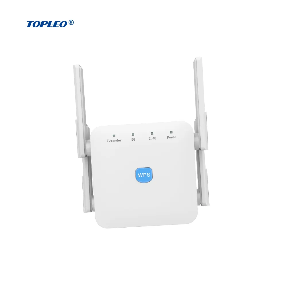 Topleo 1200Mbps WiFiリピーター信号ルーターワイヤレスブースター長距離ネットワークセルアンプリピーターエクステンダーwifi