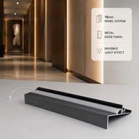Système d'éclairage linéaire pour couloir d'hôtel et décoration murale résidentielle, éclairage dissimulé à bordure discrète, design en aluminium YB3021-42