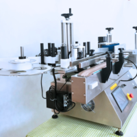 LOM Machine d'étiquetage d'autocollants pour bouteilles PET de bureau Imprimante de code de date de table pour bouteilles rondes en verre et plastique
