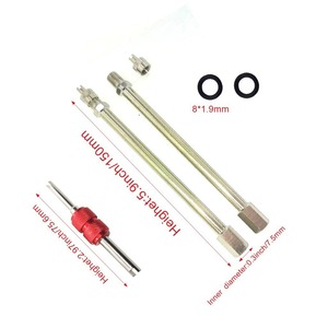 Brass Extension Rod For <b>Car</b> Tire <b>Inflation</b> 5 Piece Set American Mouth Tubeless Valve Compact <b>Car</b> Motorcycle Use - Product Image 2